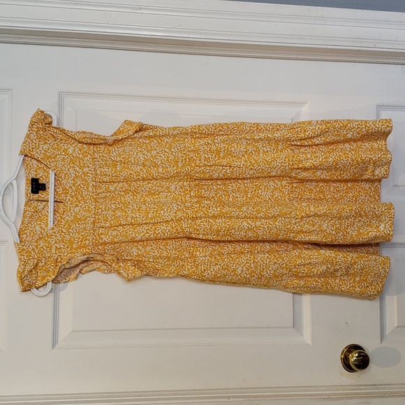 J Crew Yellow and White Linen Short Dress - Picture 2 of 7